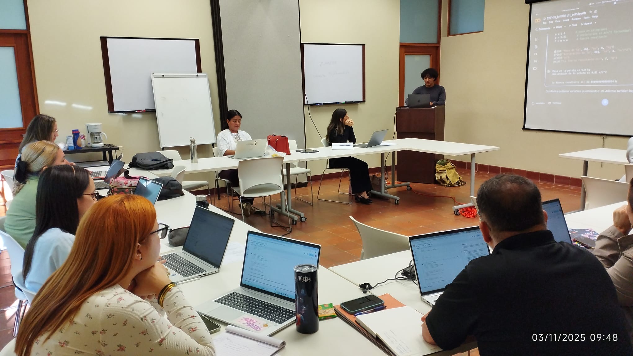 Me leading a Python workshop